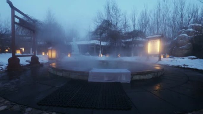 冬天的温泉