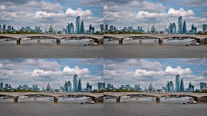 伦敦主景。桥。市区商务。标准生活。圣保罗大教堂。碎片