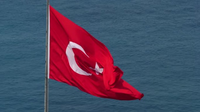 土耳其波浪旗。旗帜国旗党政国徽