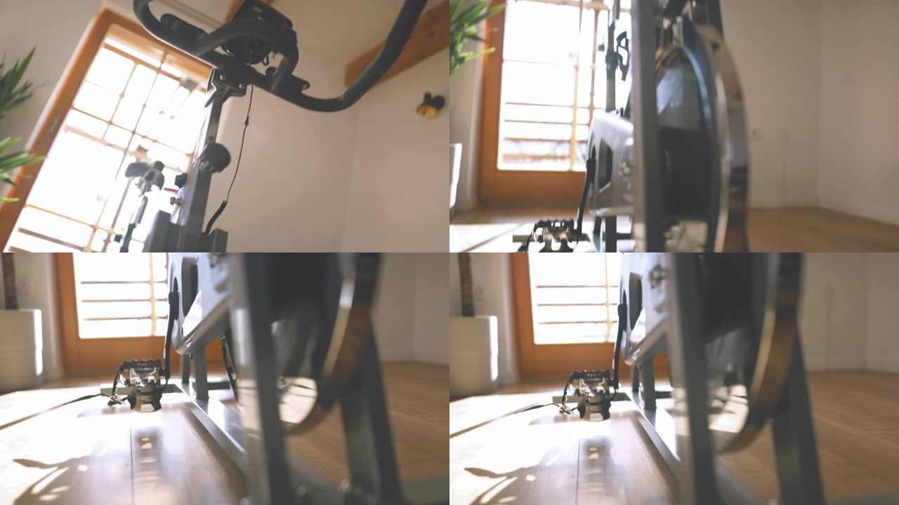 家里的健身车视频素材
