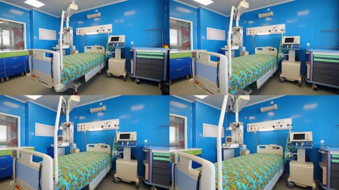 配有医疗设备的现代化医院病房。