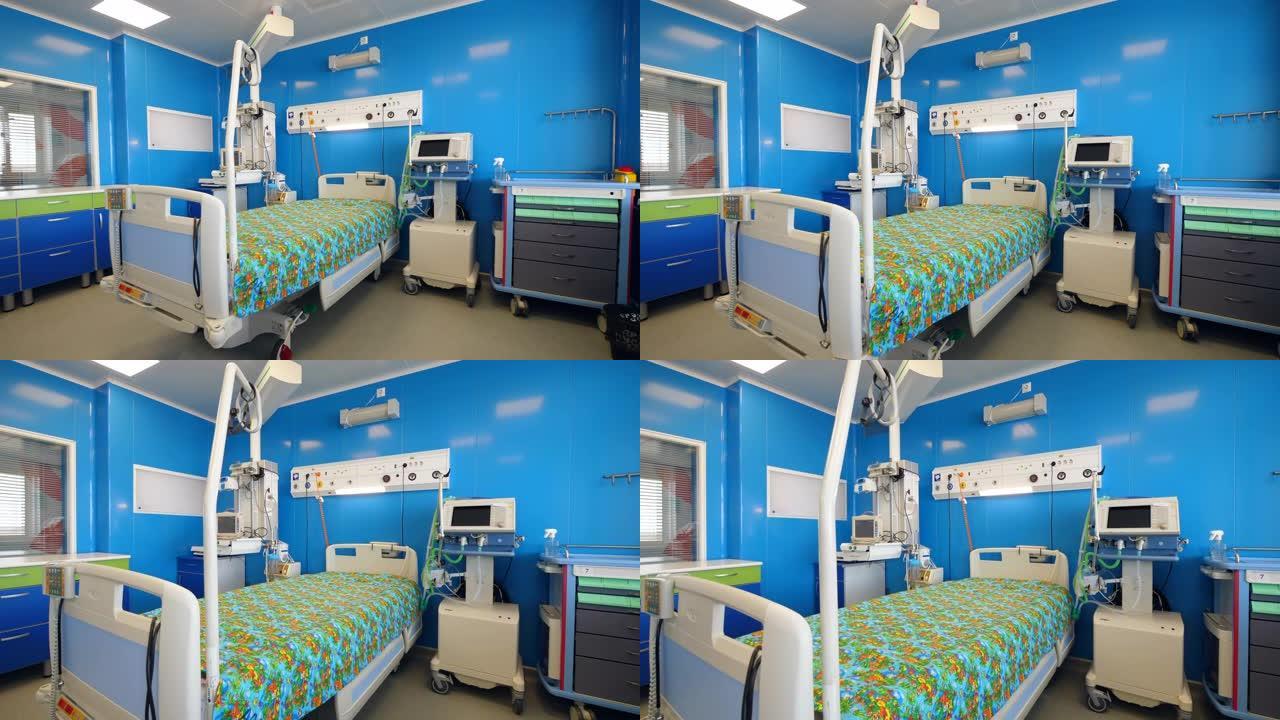 配有医疗设备的现代化医院病房。