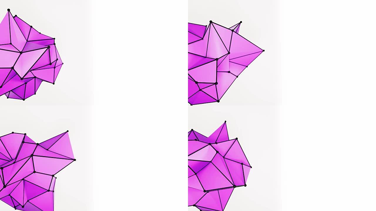 4k抽象折叠多边形。