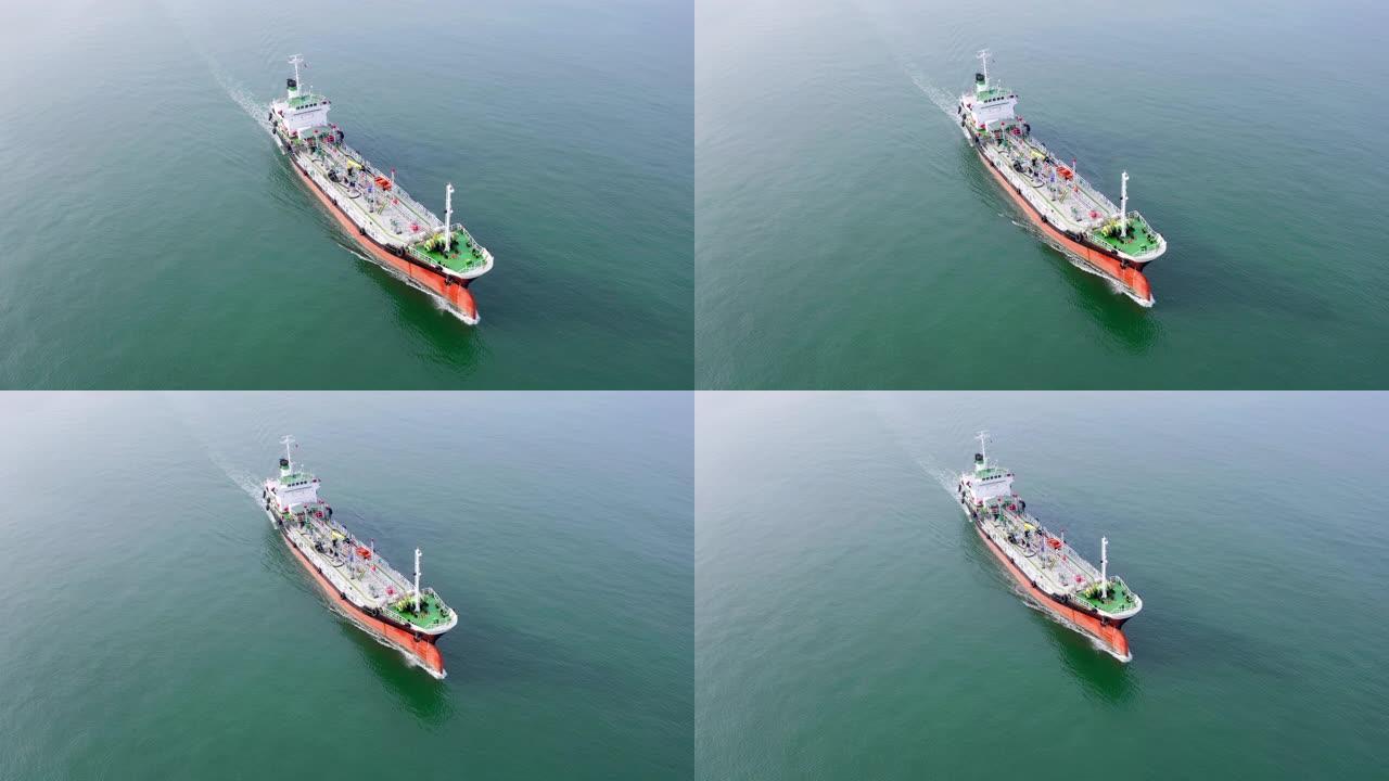 新加坡油轮船只船舶俯拍俯视