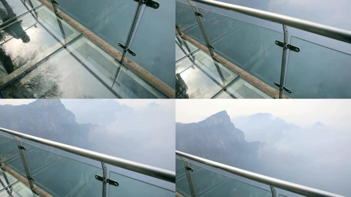 中国湖南张家界的山地玻璃楼梯