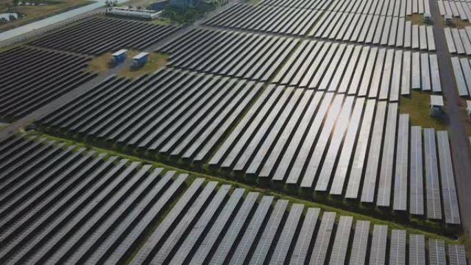 制造清洁电力的太阳能电池板农场