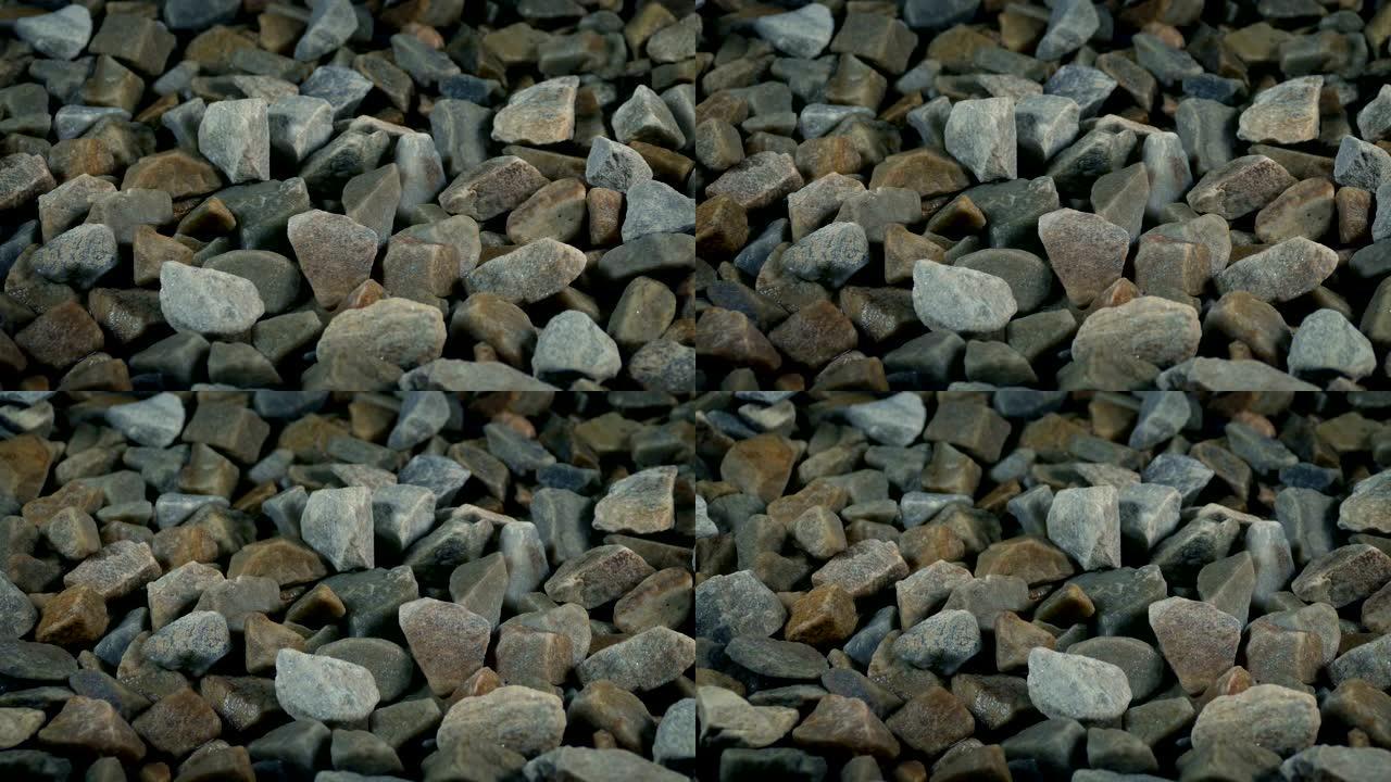 采矿中的石头堆小石子碎石子矿渣