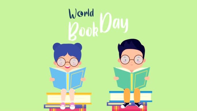 世界读书日庆祝活动，孩子们阅读和刻字