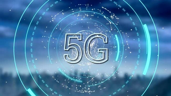 旋转地球仪上显示的5g