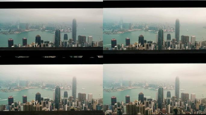 4K时光流逝:香港的城市风景时光流逝。城市和建筑。公司的建筑。平移风格。香港-短片