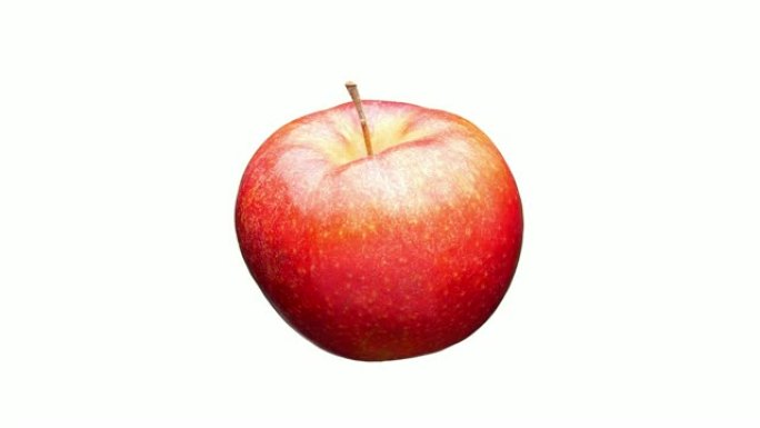红苹果隔离。白色背景苹果展示果汁原料简洁
