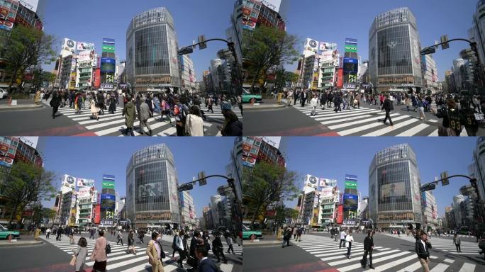 日本的人过街涩谷路口
