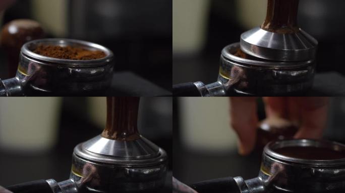现磨咖啡播放器手磨咖啡实拍素材
