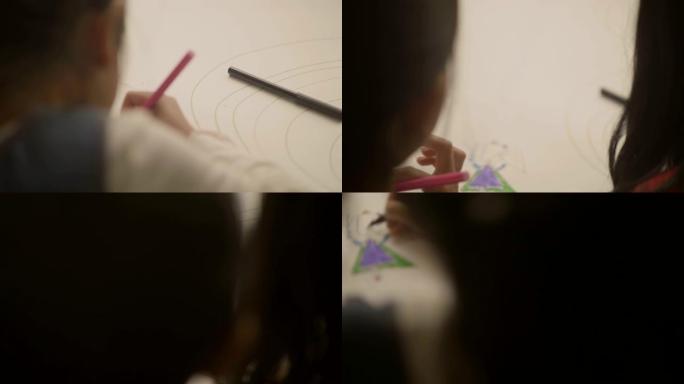 小女孩画她的故事绘画小女孩画她的故事