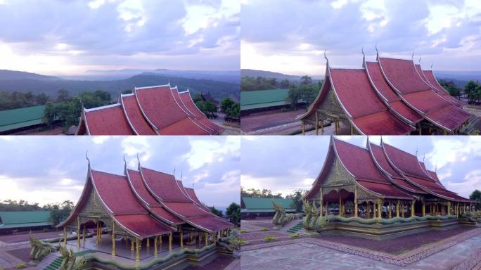 泰国乌汶府标志性寺庙泰国Wat Sirindhorn Wararam Phu Prao寺
