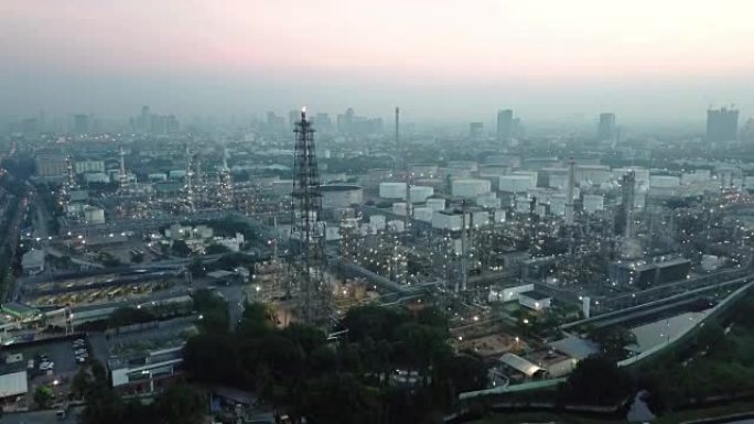 泰国曼谷炼油厂的4k分辨率鸟瞰图