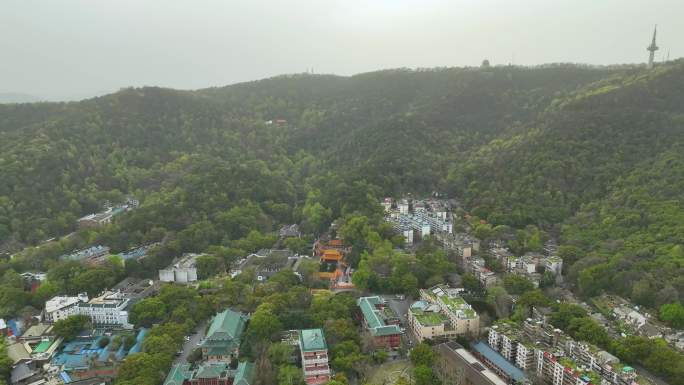 长沙湖南大学岳麓书院航拍4K