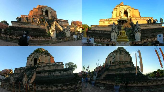 4K, Hyperlapse Wat Chedi Lang清迈省泰国