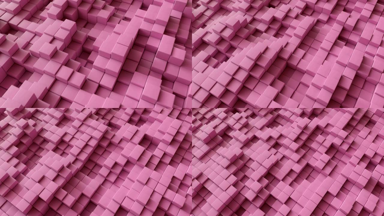 抽象立方体背景。视频素材