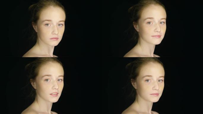自然女性美升格视频肖像生活照脸年轻的脸