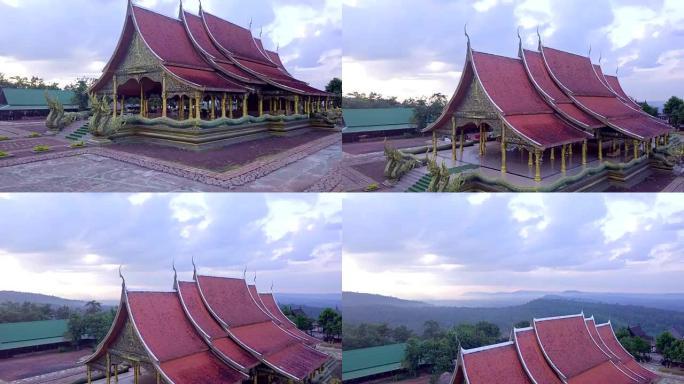 泰国乌汶府标志性寺庙泰国Wat Sirindhorn Wararam Phu Prao寺