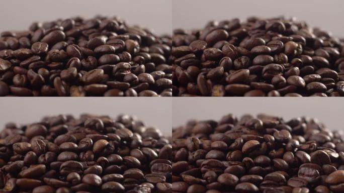 咖啡豆堆旋转咖啡豆堆旋转