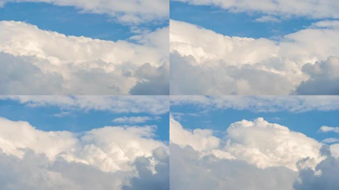 延时云移动蓝天浓积云积雨云视频素材