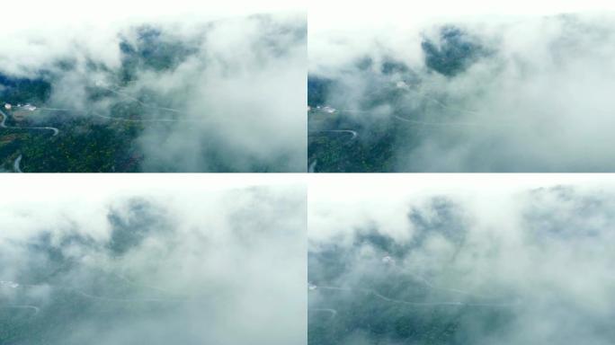 有雾的鸟瞰山有雾的鸟瞰山