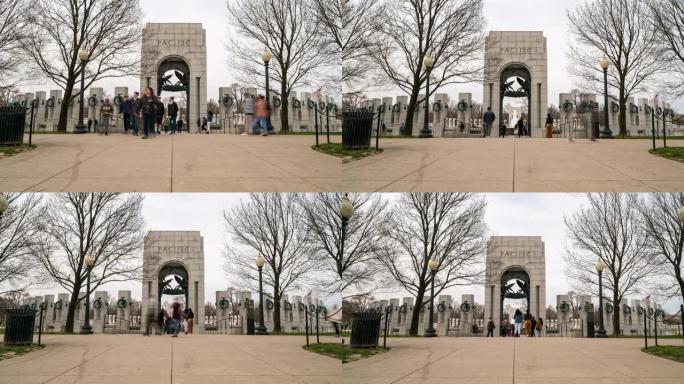 延时: 美国华盛顿特区的第二次世界大战纪念馆