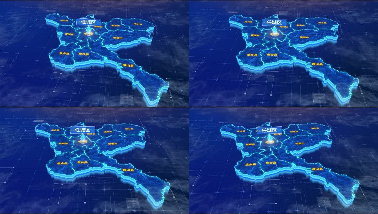 济宁市任城区蓝色三维科技区位地图