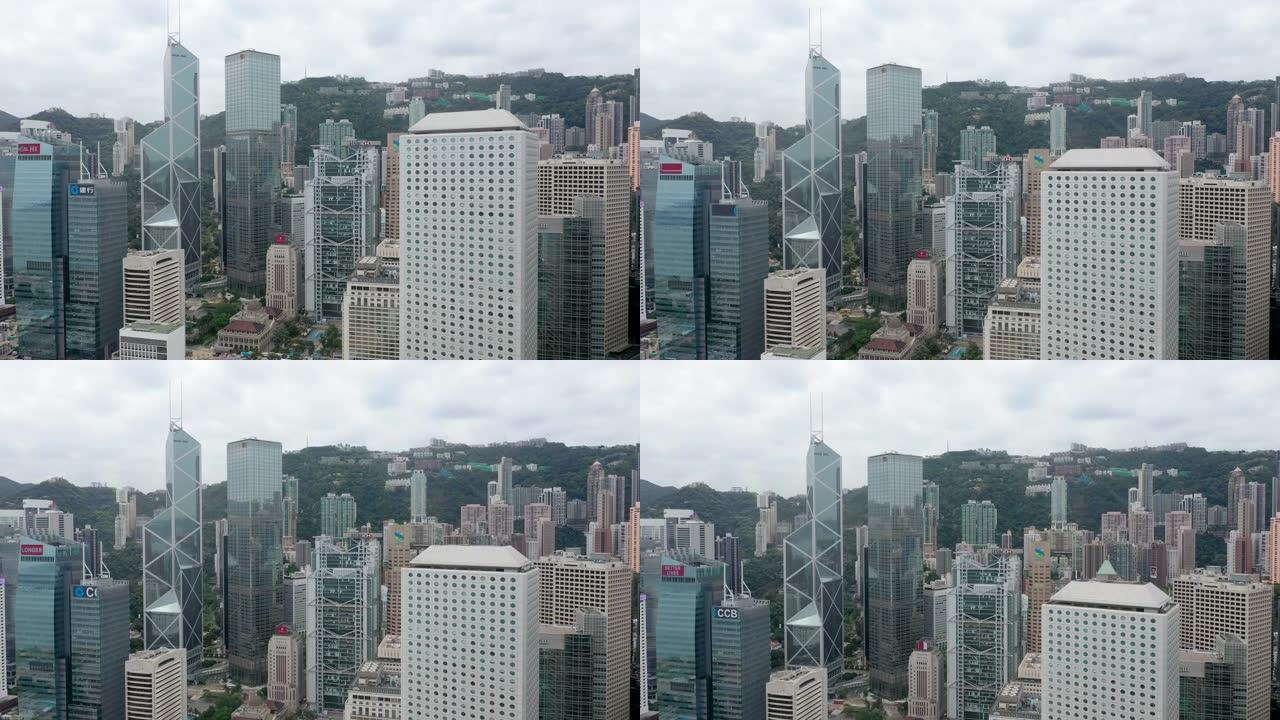 香港城市的无人机视图