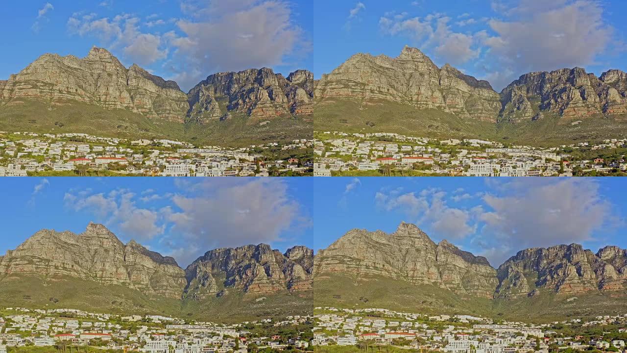 南非开普敦桌山鸟瞰图