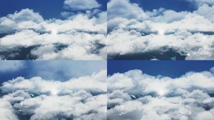 云之间的飞行云层延时飞云之上