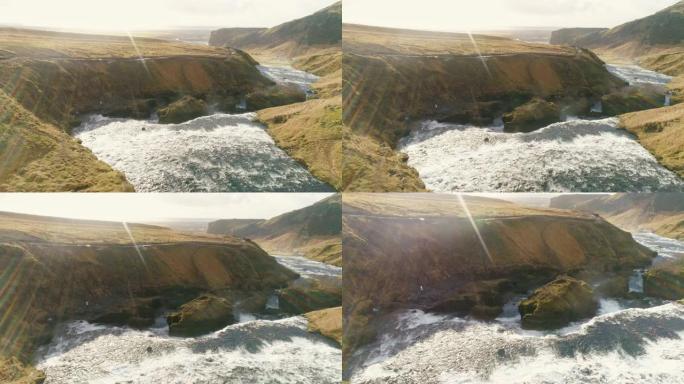 冰岛阳光瀑布