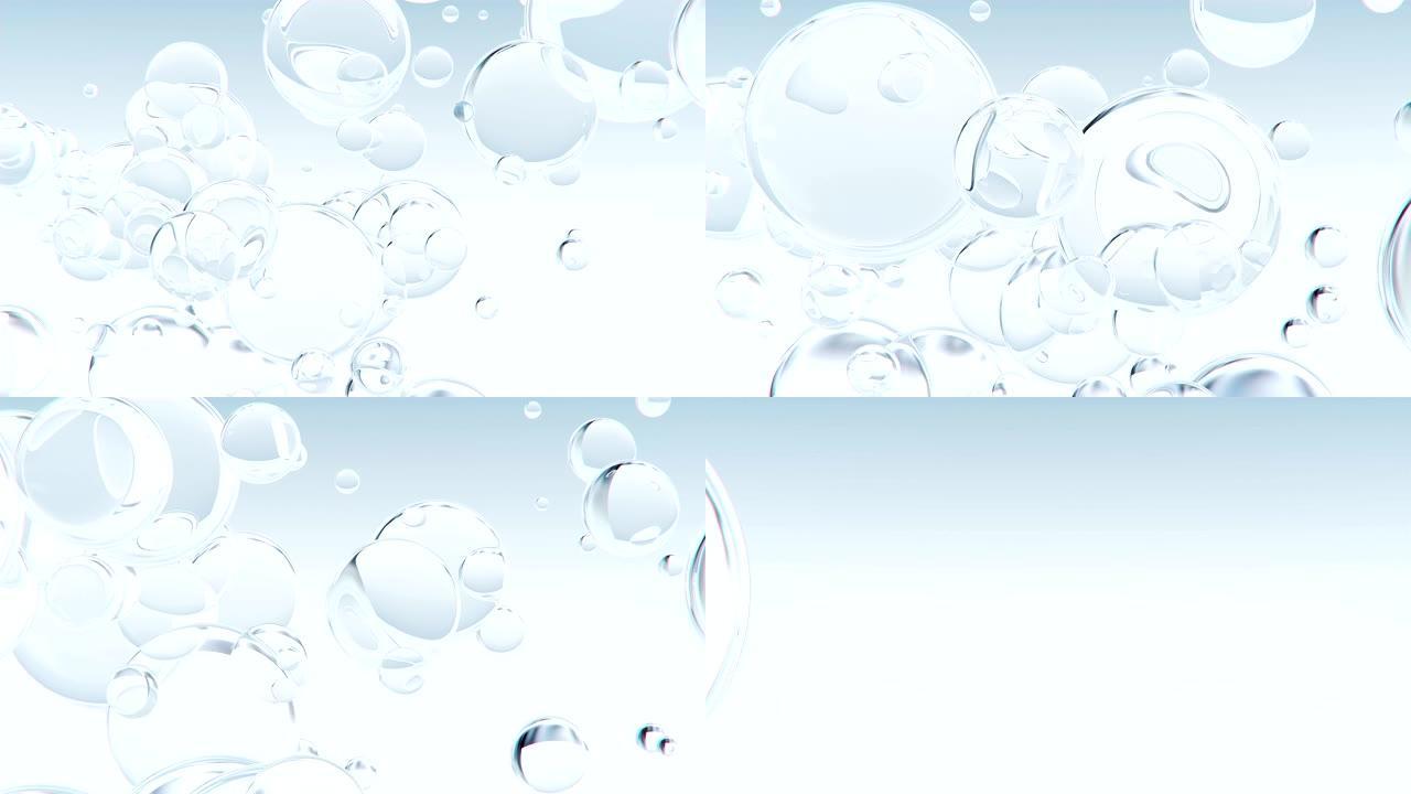 抽象宏观泡沫背景水下世界