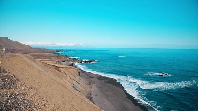 冰岛的海滩海面沙滩海浪