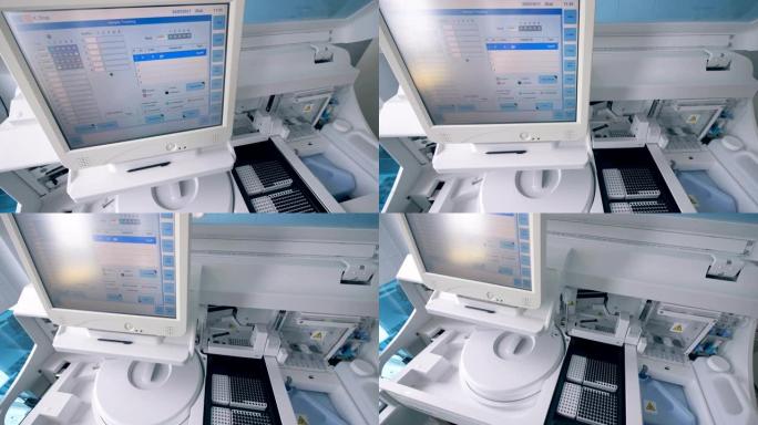医院机器，实验室设备在现代诊所工作。