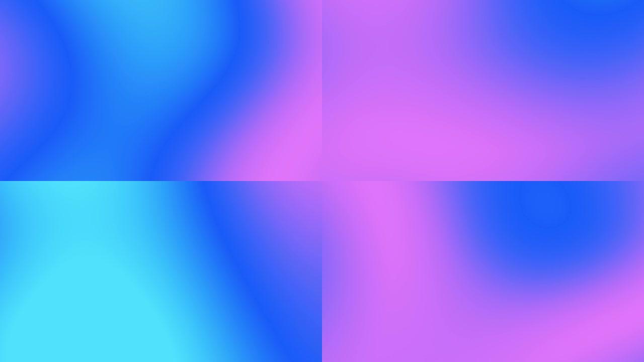 抽象全息霓虹箔无缝循环3d动画。彩色抽象背景
