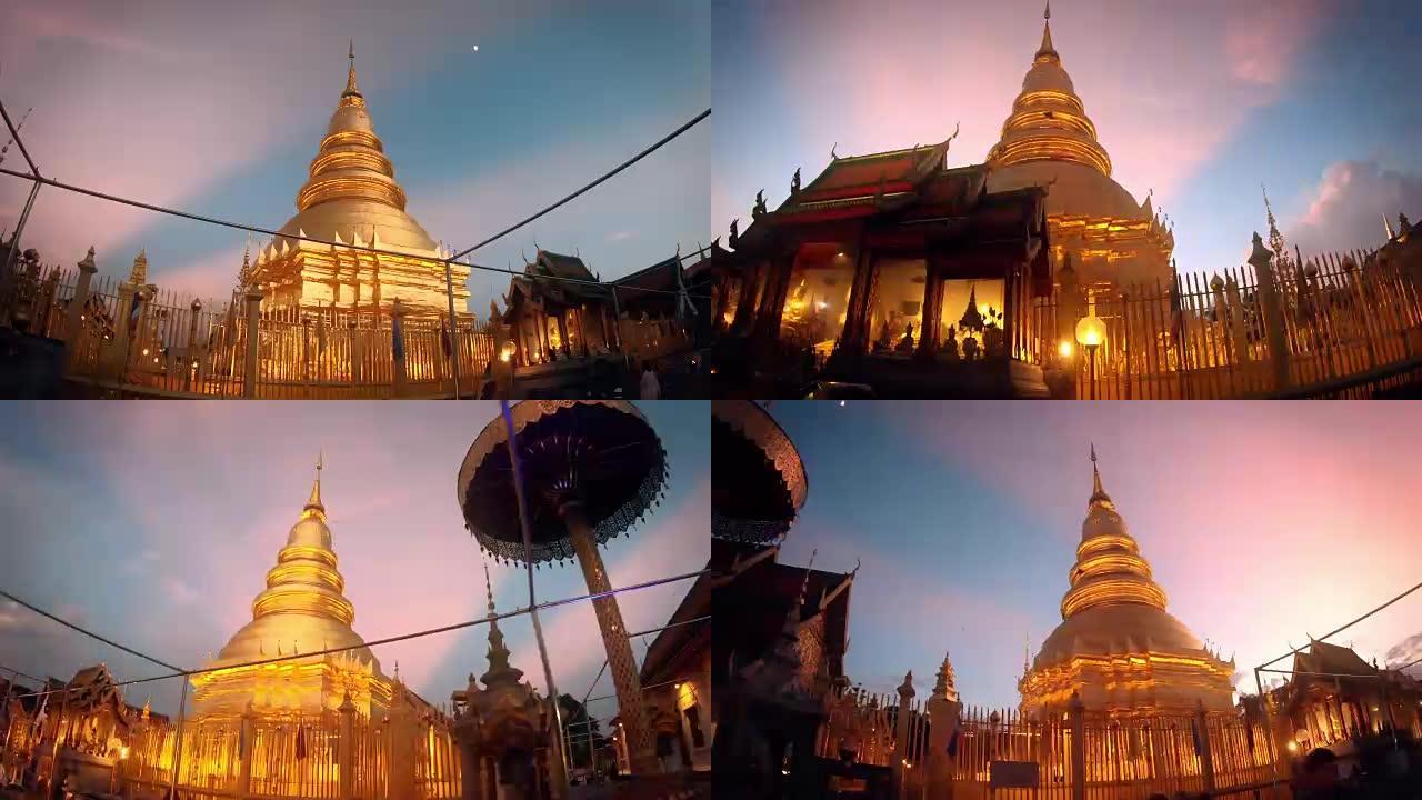 That Hariphunchai Lamphun泰国北部的Wat Phra