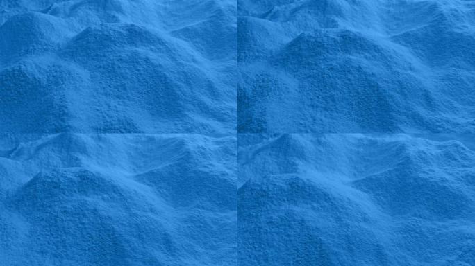 在蓝色粉末上移动抽象创意创意视频蒙太奇