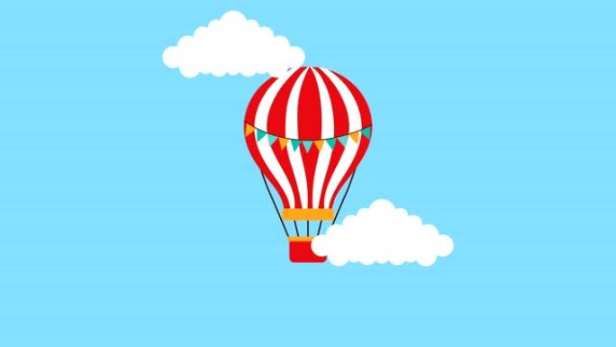 气球空气热旅行卡通热气球白云
