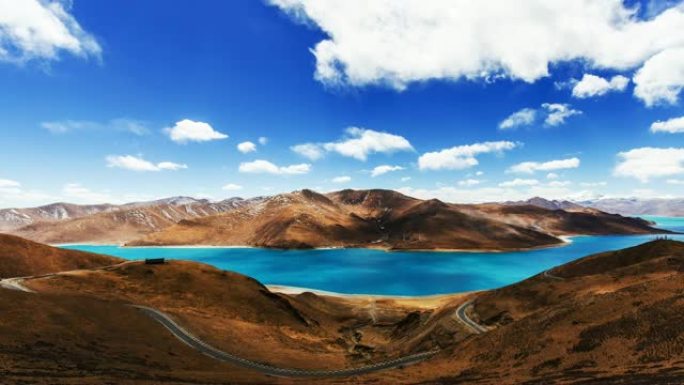 西藏的湖山积雪西藏风光西藏美景大美中国