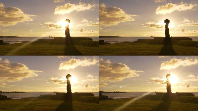镜头耀斑: 美丽的夏日早晨风景如画的阿湖塔海