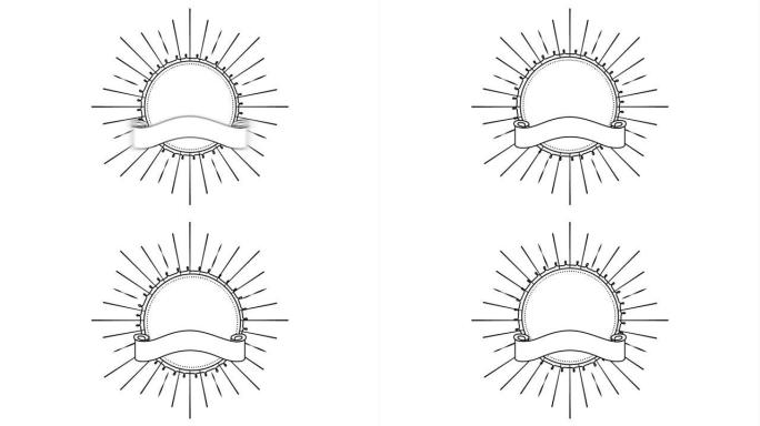 优雅的圆形框架视频动画