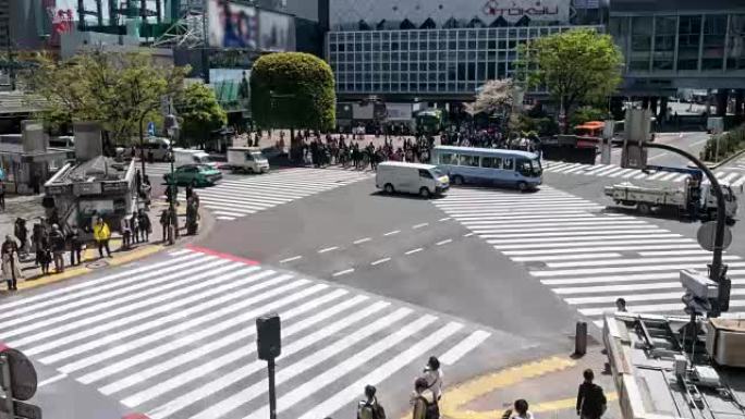 著名的十字路口涩谷十字路口