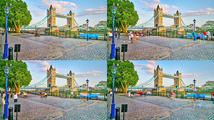 伦敦。塔桥。公园英国伦敦地标旅游