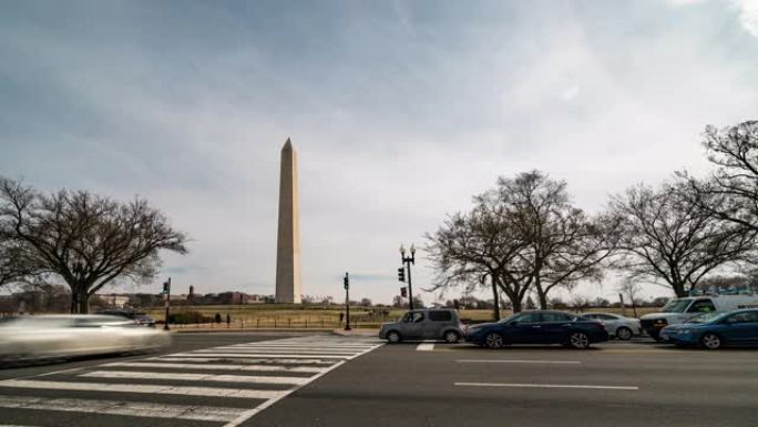 延时: 美国华盛顿特区的华盛顿纪念碑