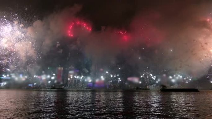 烟花庆祝概念动画的节日活动，如圣诞节，新年