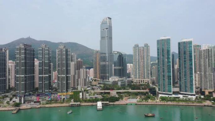 香港新界如心大厦及荃湾天际线