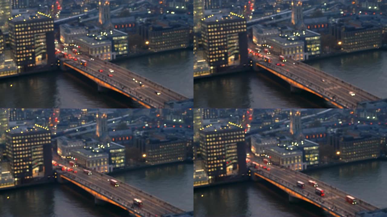 英国英国伦敦桥的夜晚散焦